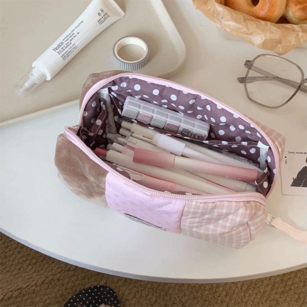 Anti-fall Pencil Pouch Soft Stationery Storage Bag New Pen Bag  Students