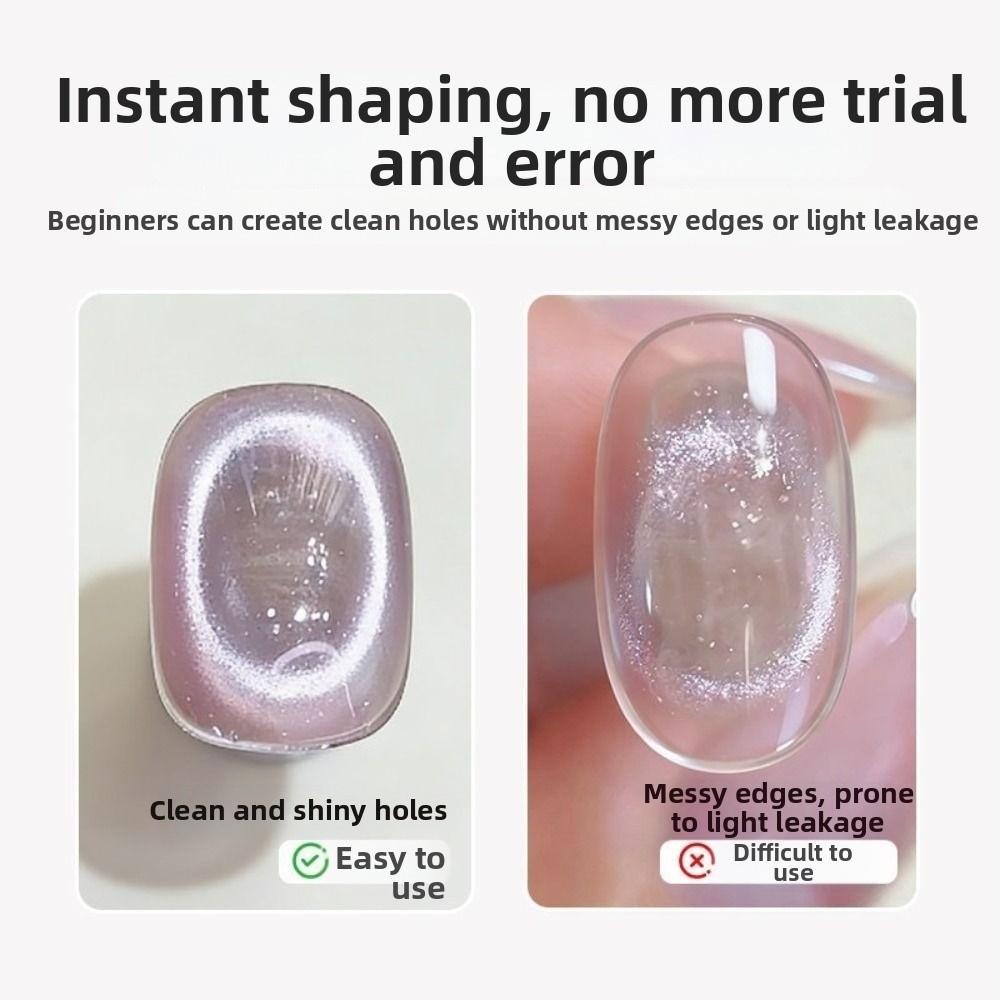 DIY Hollow Cat Eye Magnet Uniform Magnetic Force Nail Magnet Manicure Tool  for Gel Nail Polish