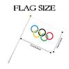 Nye 20 stk Høykvalitets Polyester 14*21CM Håndholdte Mini Olympiske Ringer Flagg
