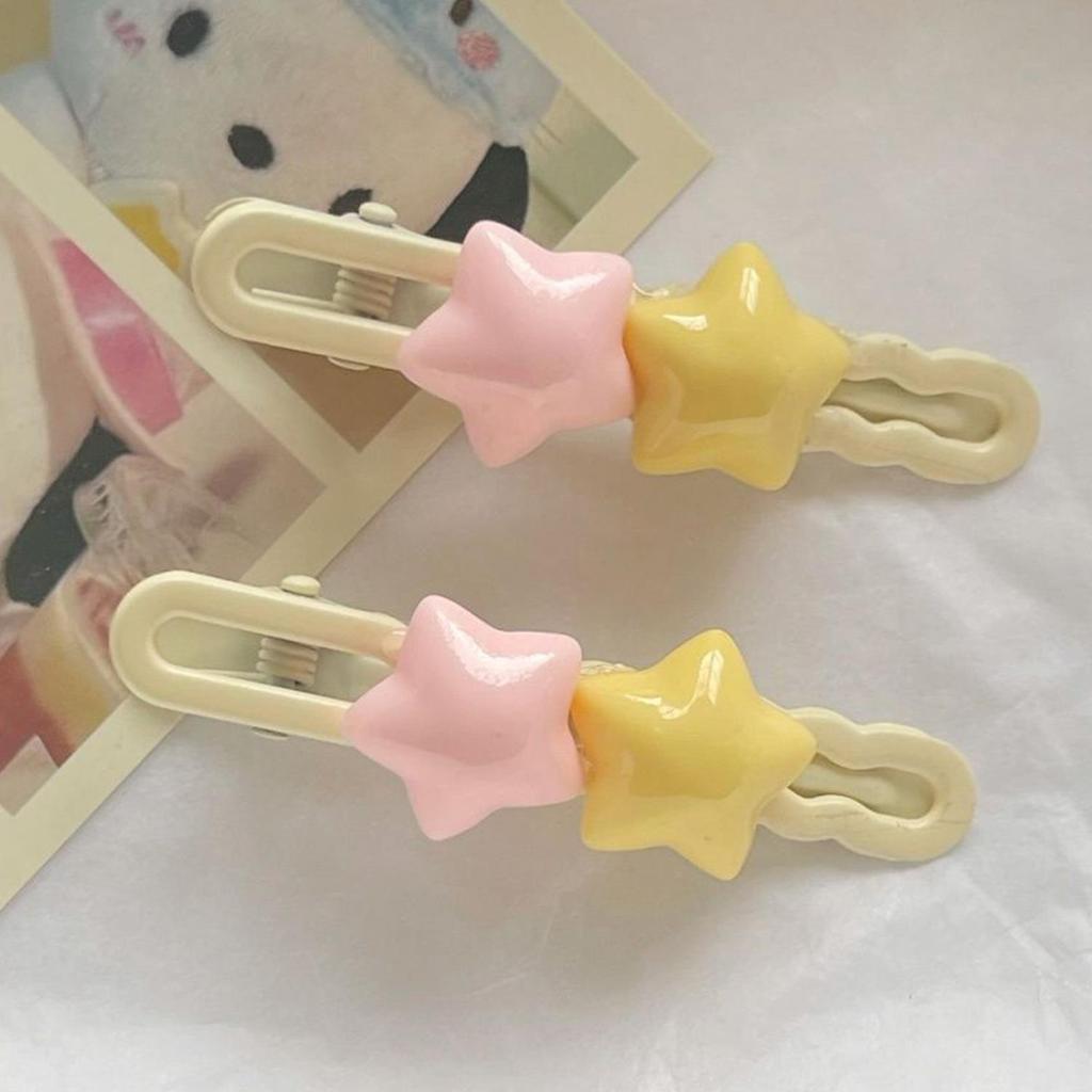 Cute Colorful 3D Star Hair Clips For Girls Sweet Hair Decorate Cartoon Hairpin Hairgrip Barrettes Kids Lovely Hair Accessories