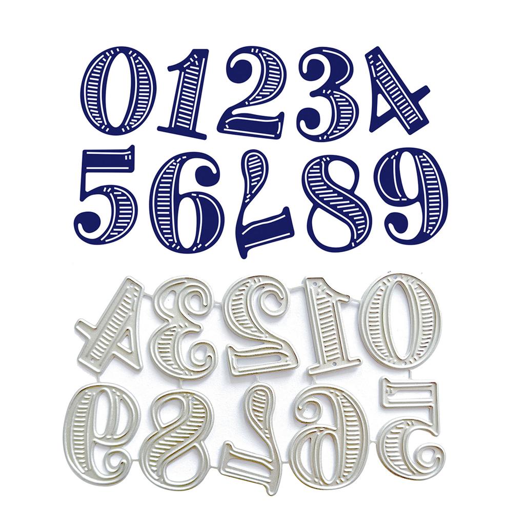 Number Embossing Cutting Dies Numbers Embossing Cutting Dies Templates for Birthday Card Making DIY Scrapbooking Craft