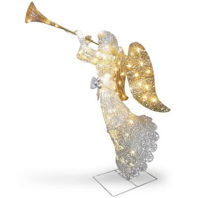 LED Anioł Dekoracja Ogrodowa Świecący Akrylowy Ornament Anioła do Dekoracji Ogrodu Podwórza