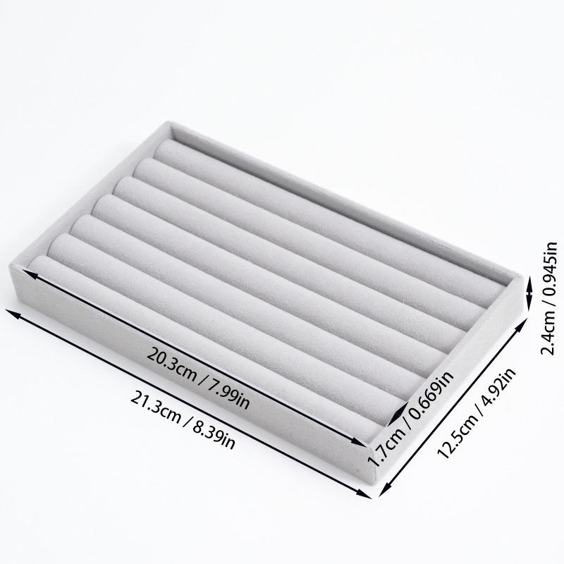 Sametová šperkovnice Náušnice Náhrdelník Prsten Náramek Stojan na vystavení šperků Zlatý podnos na šperky