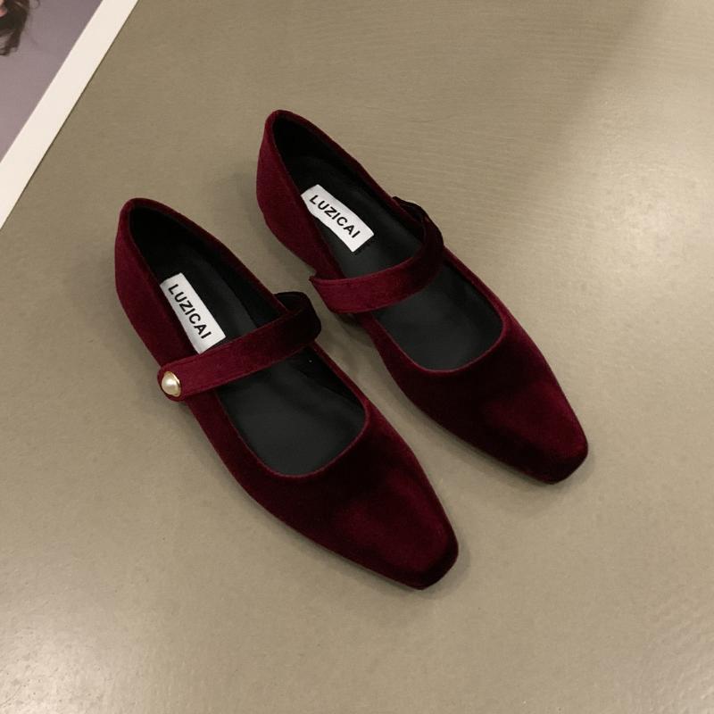 

Женские туфли Мэри Джейн на весну 2025 года, туфли-лодочки, лаконичные, на мягкой подошве, балетки для платья 39 вино красного