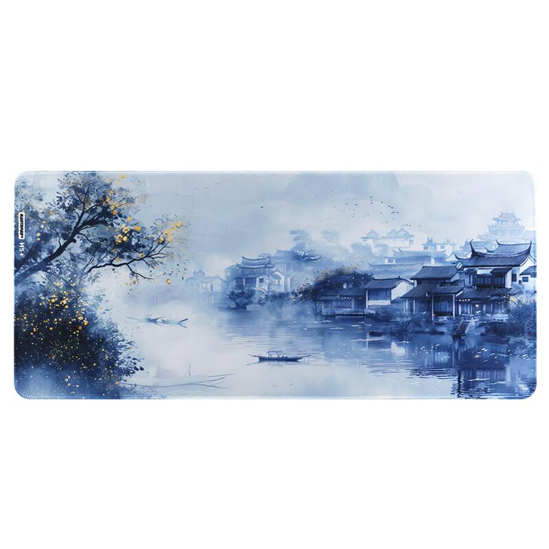 

Rantopad Mouse Pad with Locking Edges, Extra Large Keyboard Pad, Thickened Version, 700*300*3mm, Blue синій