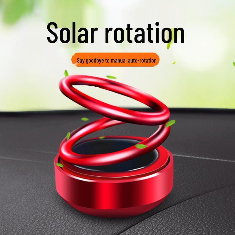 Solar-Powered Dual Ring Car Perfume Ornaments: Aromatherapy and Interior Decor