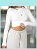 Classic French Ribbed Long Sleeve T Shirt For Streetwear And Casual Wear