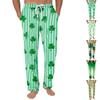 Stripe Pajama Pants Sleepwear Casual Drawstring Elastic Waist Pants Comfy Straight Yoga Loose Trousers