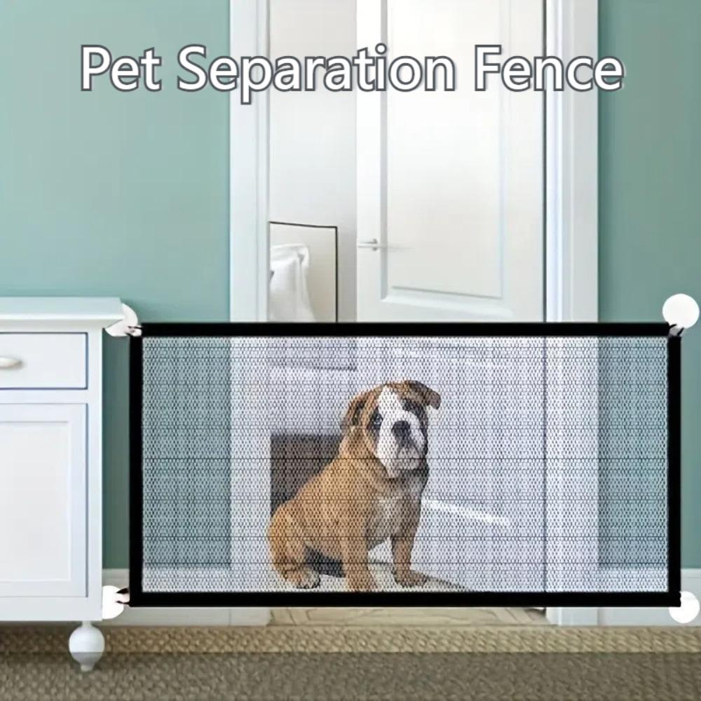 Pet Dog Pet Isolated Network Folding Dog Safety Fence New Mesh Stairs Gate  for Puppy Cats