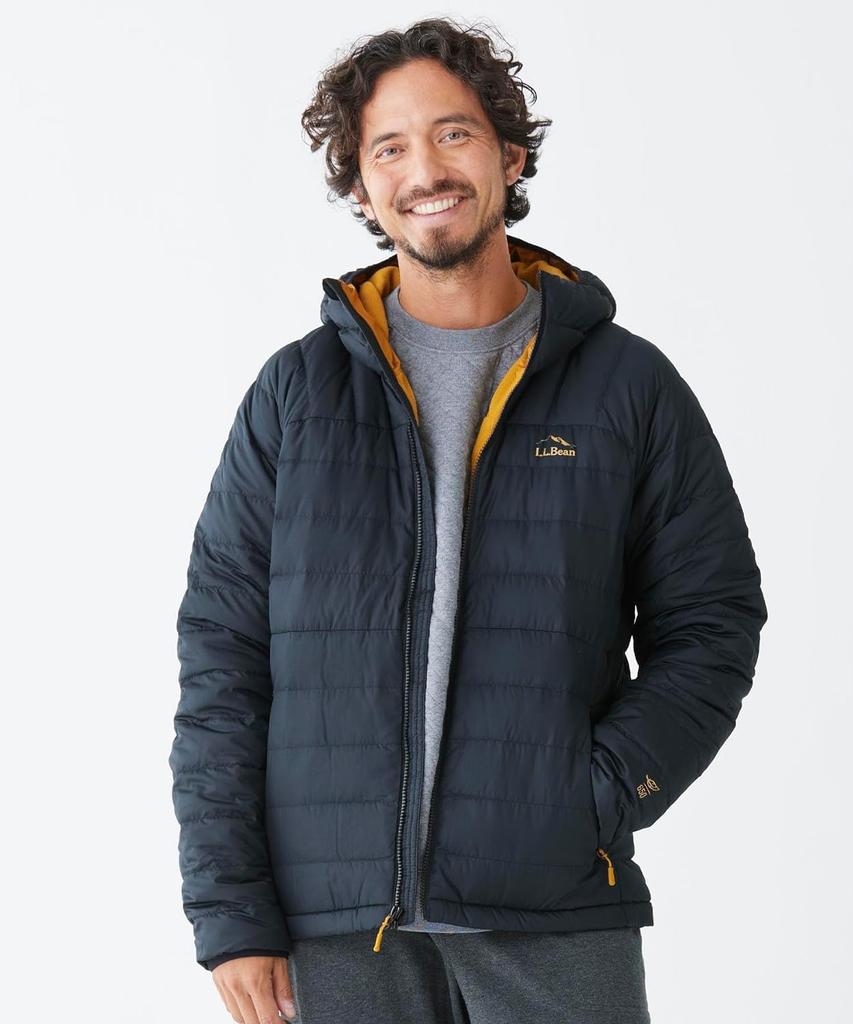 LL Bean Beans Down Hooded US Size Dark Marine 1000102330 Men's Jacket, Fit, Regular, Small, Blue,