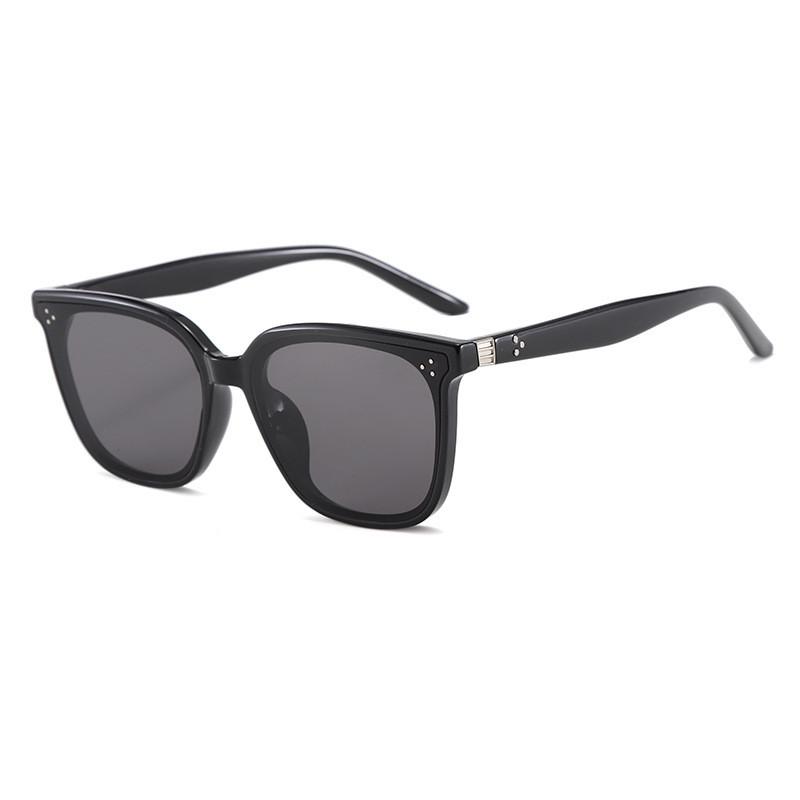 Trendy Black Frame Rectangle Sunglasses With Uv400 For Outdoor Sports And Casual Fashion A