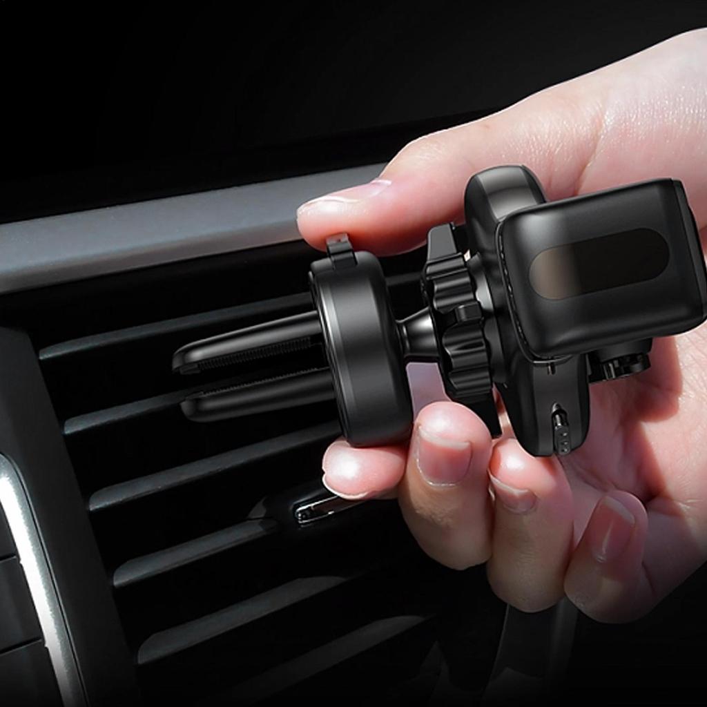 Universal Air Vent Phone Holder, Stable Hands-Free Car Mount with Strong Clip for iPhone Android Mobile in Truck SUV Van