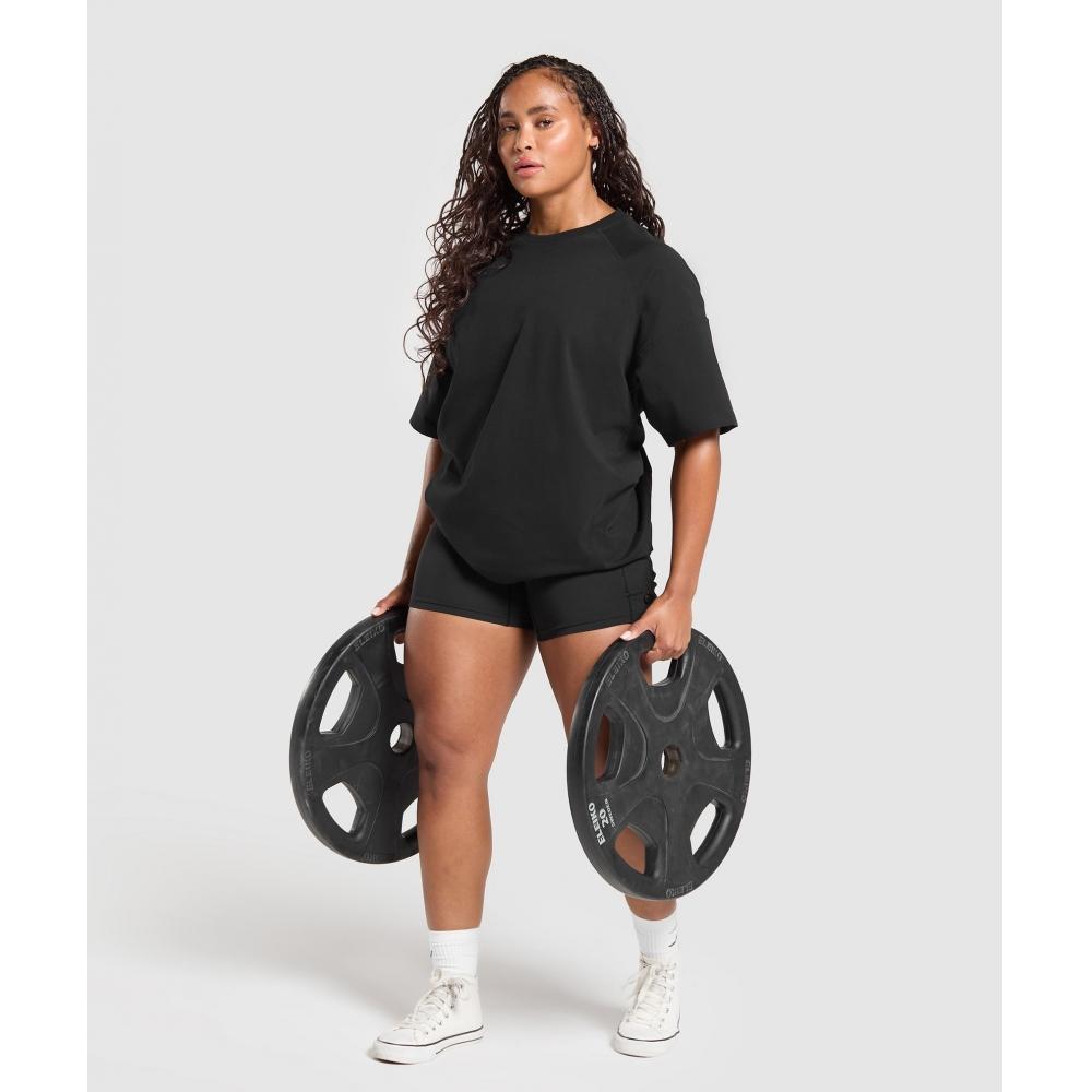 Gymshark Tričko Legacy Logo Oversized T Black B3c2k BB2j