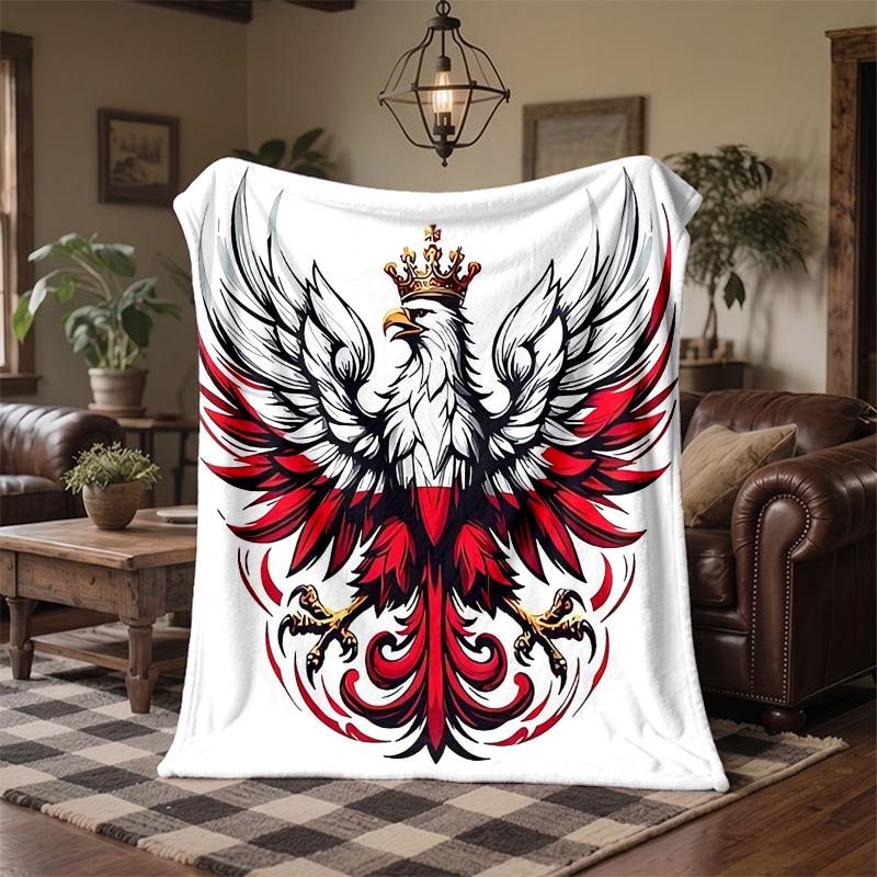 Poland Print Flannel Blanket Soft Warm Sofa Bed Throw Blanket For Home Office Bedroom