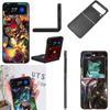 Game M-METROID Phone Case For Samsung Z Flip 7 6 5G Galaxy Z Flip4 Z Flip5 Z Flip3 Coque Black Hard PC Shell Protective Cover