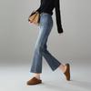 SOFSIL 2026 Spring Women's High-Waisted Cropped Flare Jeans