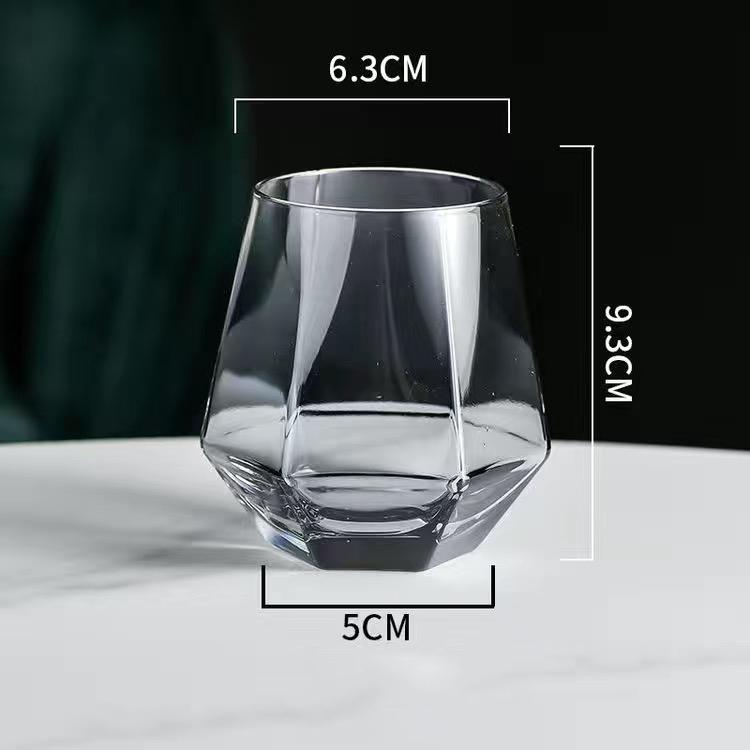 Barevný diamantový skleněný hrnek v nordickém stylu šálek na vodu šálek na mléko šálek na šťávu