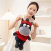Mascot Dolls Black Horse Plush Toy Good Luck Zodiac Pony Figurine  Home Decoration