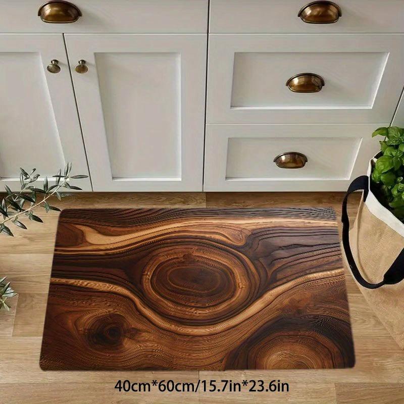 1Pcs Anti Fatigue Kitchen Rugs,  Luxury Wood Grain Print Waterproof Non-Slip Thick Cushioned Kitchen Mat Heavy Duty Comfort Standing Mat for Kitchen