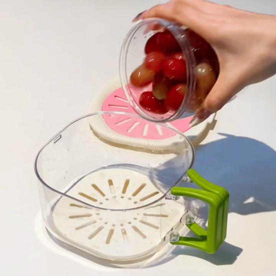 Fruit Strainer with Folding Handles Efficient Berry Rinsing Basket Draining Container for Washing Fruits And Vegetables