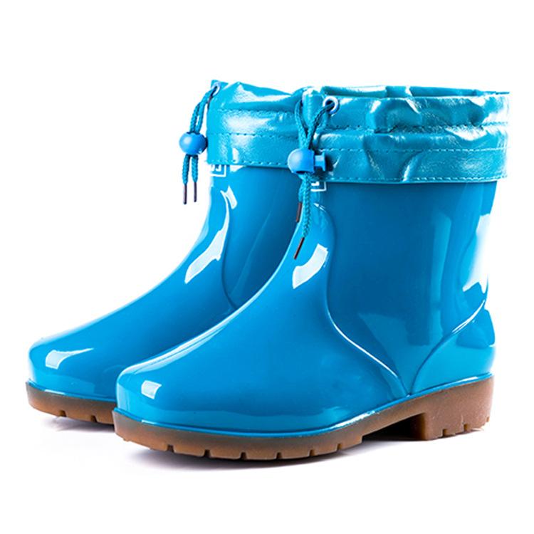 Rain Shoes New Low-tube Rain Boots, Non-slip Beef Tendon Soles, Black Work Water Shoes for Men and Women