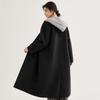 Women's Detachable Hooded Wool Blend Long Coat