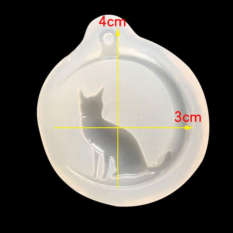 

‘1Pc Creative Moon Cat Silicone Pendant Mold DIY Jewelry Making Resin Mould Epoxy Casting Craft Accessories Gift