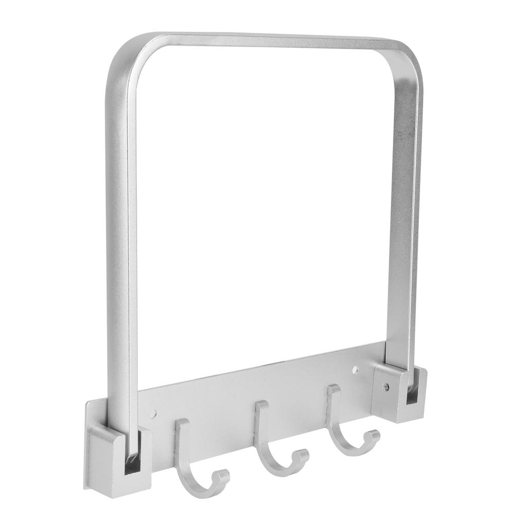 Collapsible Bathroom Rack with Row Hooks Multifunctional WallMounted Towel Shelf Holder for Home