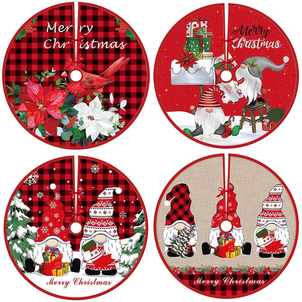 Christmas Tree Skirt Base Floor Mat Cover Xmas Tree Ornament Decoration