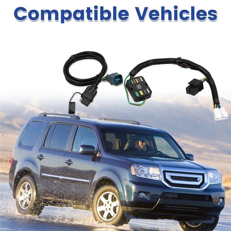 Ac29-Towing Hitch 4-Pin Trailer Wiring Harness 56170 For Honda Pilot 2012-2015 Harness Kit
