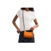 Coach Teri Shoulder Bag with Starfish Charm, Bright Orange Pebbled Leather Signature Canvas Trim Silver Hardware, Women's Daily Travel CBG79-SVY2H