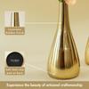Golden Metal Flower Vase for Home Décor | Table Top Decorative Teardrop Vase for Living Room, Office & Bedroom