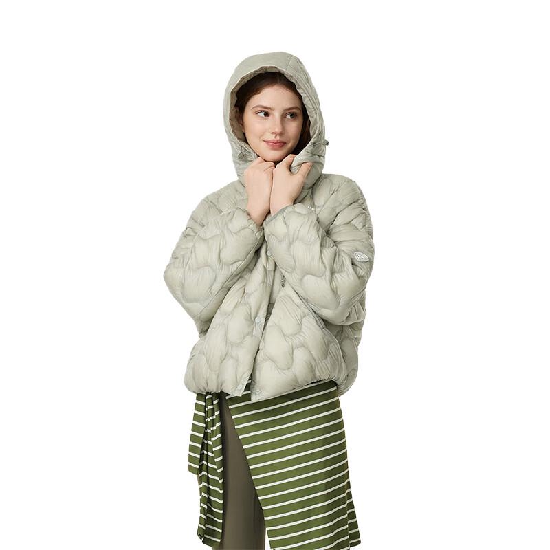 

Tanboer Women s Hooded Batwing Lightweight Down Jacket TB5330268D M