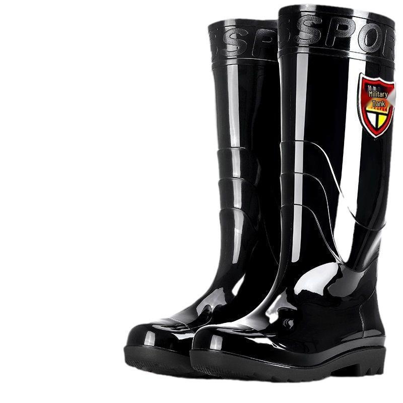 Men's High-Top Waterproof Non-Slip Work Boots with Rubber Sole