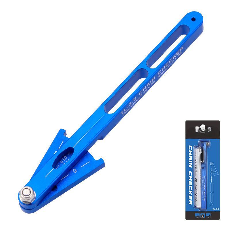 Outils d'indicateur d'usure de chaîne de vélo Vérificateur de chaîne Outils de chaîne de vélo de route de montagne en alliage d'aluminium Outils de réparation de cyclisme