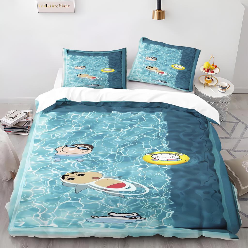 Quilt Cover Crayon Shin-Chan Cartoon Anime Duvet Cute Printed Comforter Polyester Bedding Twin Size Children Gift Various Sizes