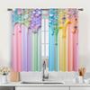 2 Pcs Rainbow Print Curtains,suitable for Bedroom,living Room Kitchen Decoration,home Decoration,curtin for Window