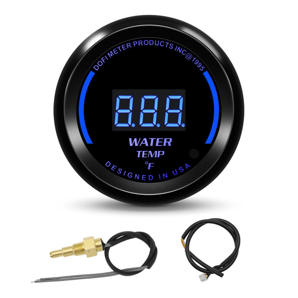 Indicator digital rotund pentru temperatura apei, 52 mm, cu senzor de temperatură 1/8NPT pentru mașină, camion, SUV, 12V