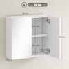 Double-Door Bathroom Mirror Cabinet - White