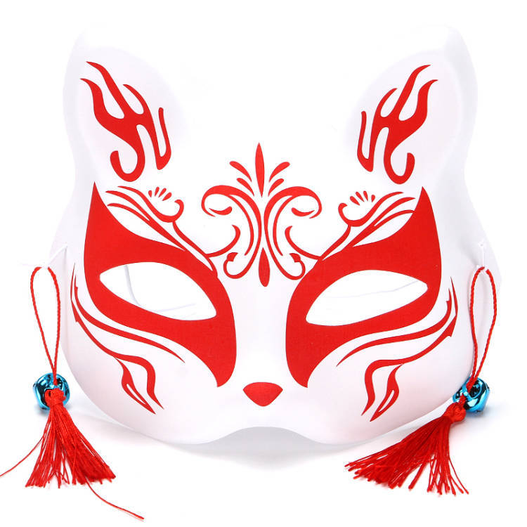 Half cat face dress up fox mask cosplay children's show masquerade props cute fun children's day safety