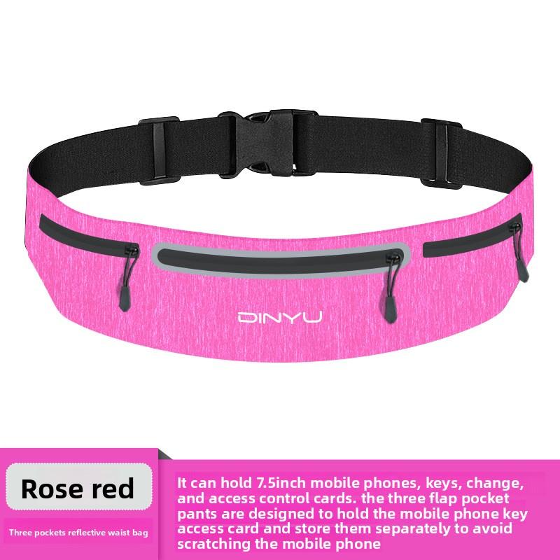 

Lightweight Waterproof Sports Waist Pack for Running Unisex Adjustable Fitness Belt for Outdoor Activities Free size темно-рожевого кольору