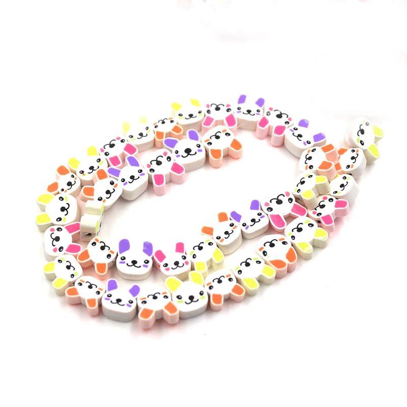 Soft Pottery Beads Beaded Handmade Materials Diy Jewelry Accessories Mobile Phone Chain Bead Separation Mixed Color Soft Pottery Loose Beads