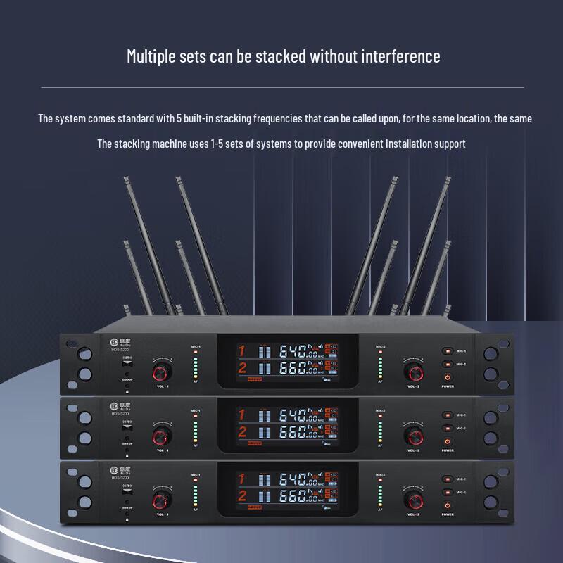 HuiDu HDS-5400 Professional Wireless Microphone System (CN Version)