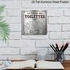 2D Flat 1pc Retro French Metal Sign- La Prayer Des Toilettes Mural, Decorative Prayer Sign Home, Bathroom, Cafe, Office, Bar- Frameless, Easy To