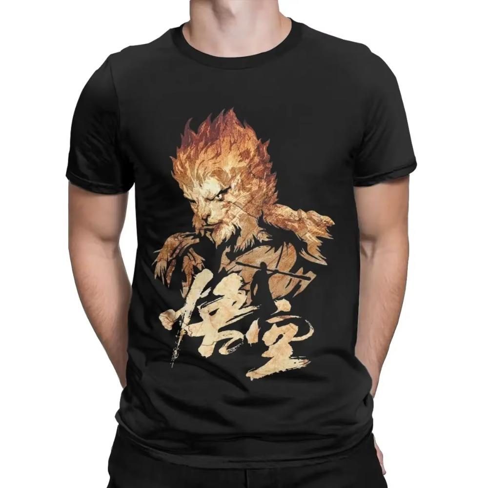 Black Myth Wukong Video Game Graphic T Shirts for Men THE MONKEY KING Funny T-Shirt Gamer Gaming Vintage Tees Tops Casuales