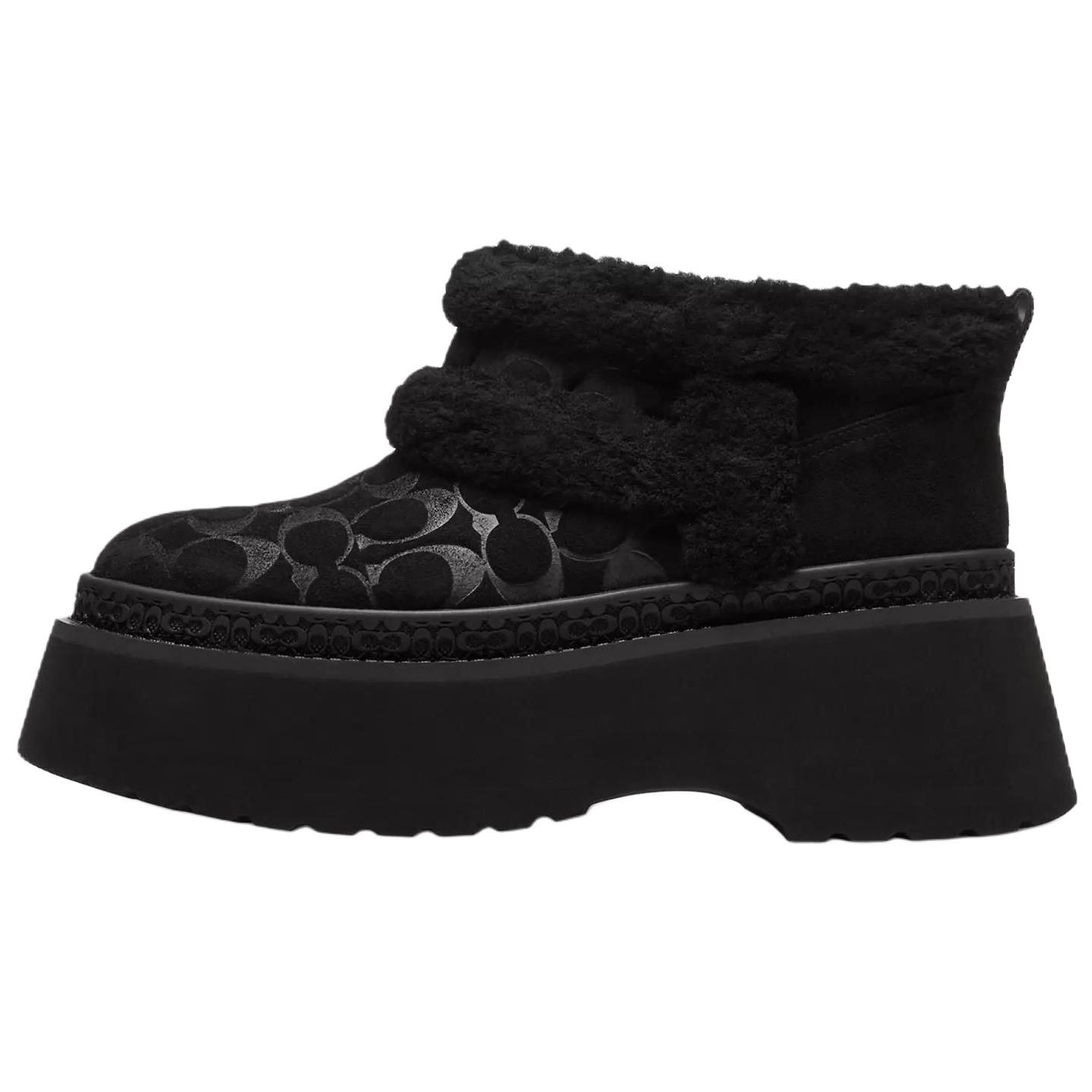 Coach Кристина Замшевые Слипоны Ботильоны с Круглым Носком Женские ботинки Черный CZ368-BLK 375 26139₽