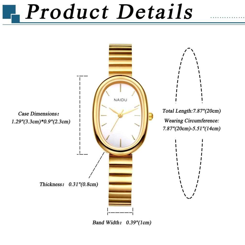 Women's Analog Waterproof Stainless Steel Watch One Size Fits All Belt Oval Simple Casual Business Fashion Watch Women's Accessories - Birthday