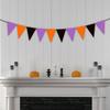 Halloween Dreiecksflaggenbanner, Partydekoration Stoff Dreieckige Bunte Flagge