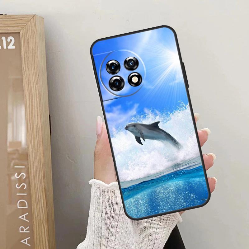 Zvířecí pouzdro s delfínem pro OnePlus 11 12 9 10 Pro 9R 10R 10T 12R OnePlus Nord N30 N20 N10 CE 4 2 3 Lite Kryt