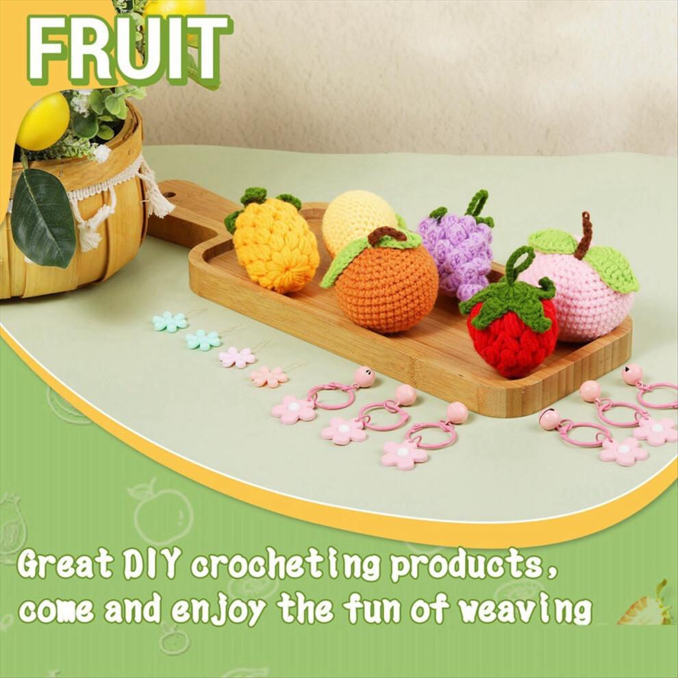Complete Crochet Kits for Beginners, DIY 6 PCS Fru